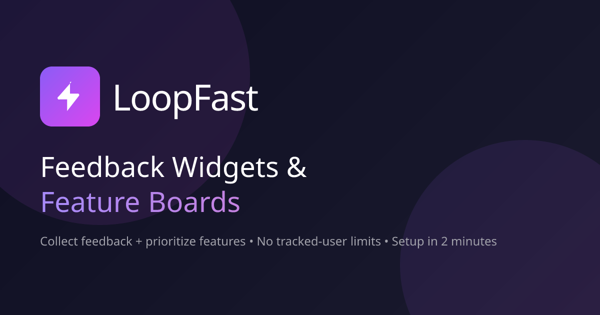 LoopFast - Feedback Widgets & Feature Boards